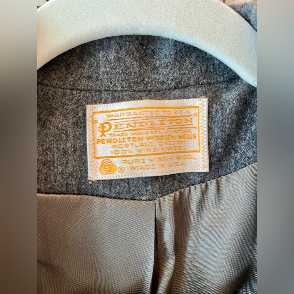 Pendleton Vintage 100% Wool Blazer Jacket Women’s 16 Gray USA Minimalist Classic - Picture 3 of 7